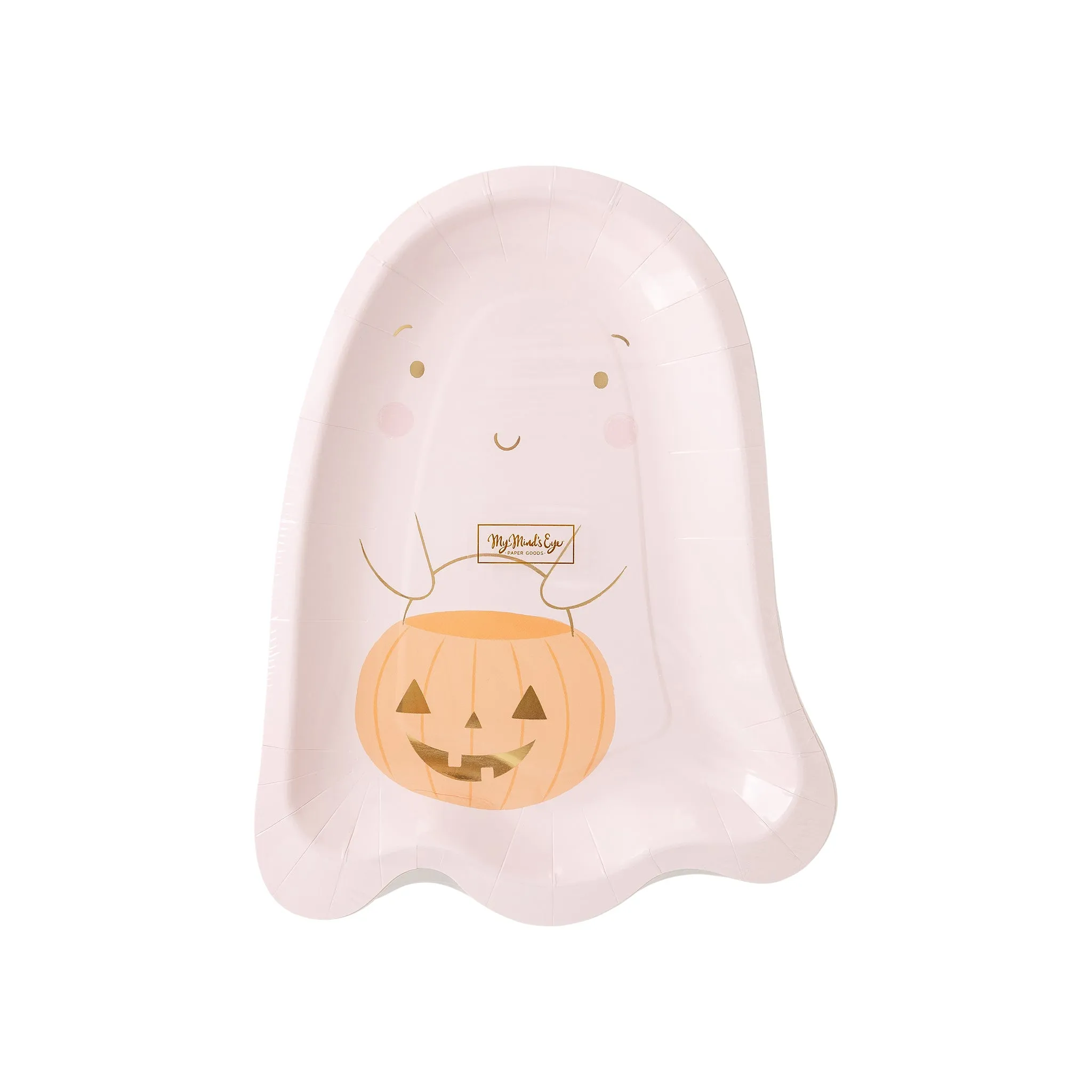 A Little Ghoul Pink Ghost Paper Plate - Occasions by Shakira