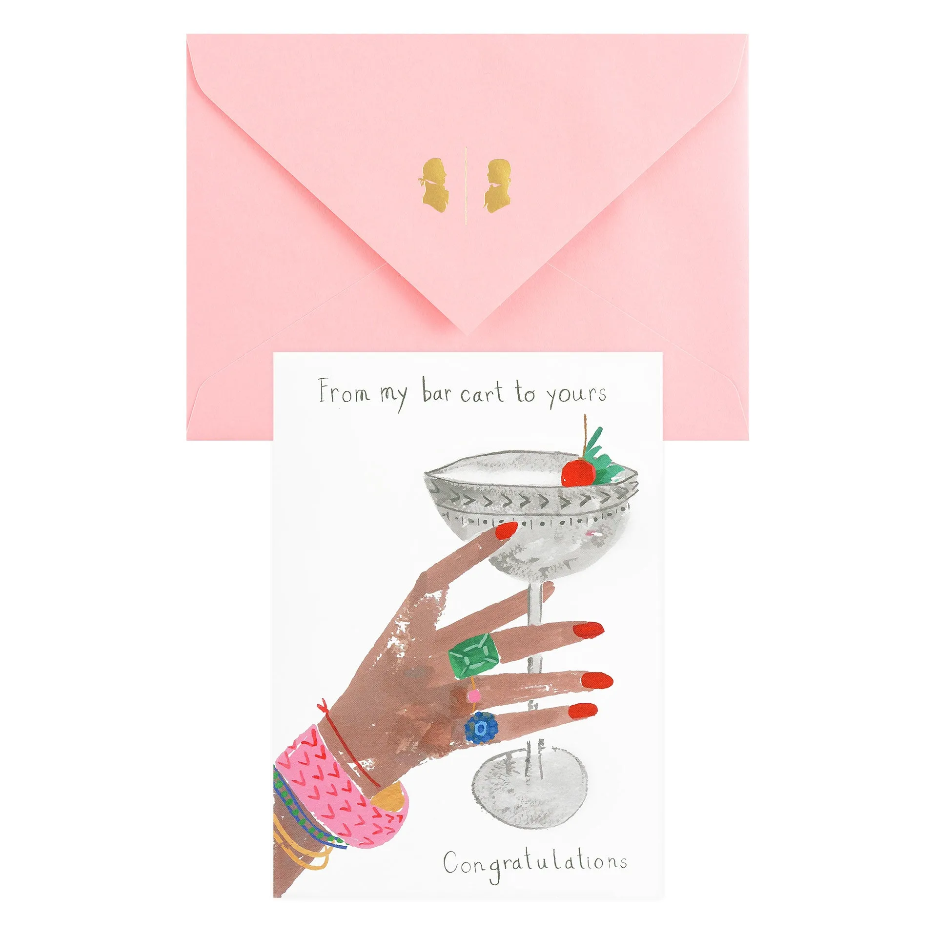 A Very Glamorous Cocktail Congratulations Card