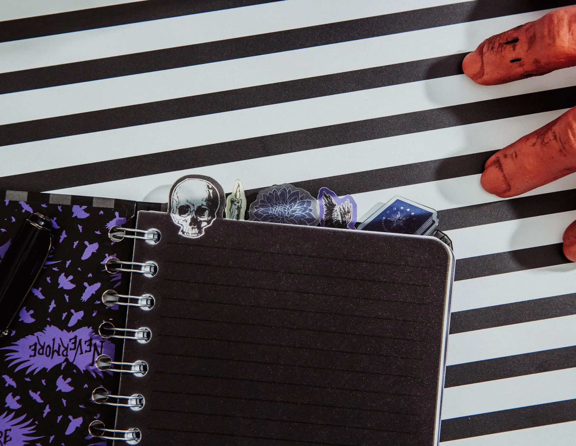 Addams Family Wednesday Nevermore Academy 5-Tab Spiral Notebook With 75 Sheets