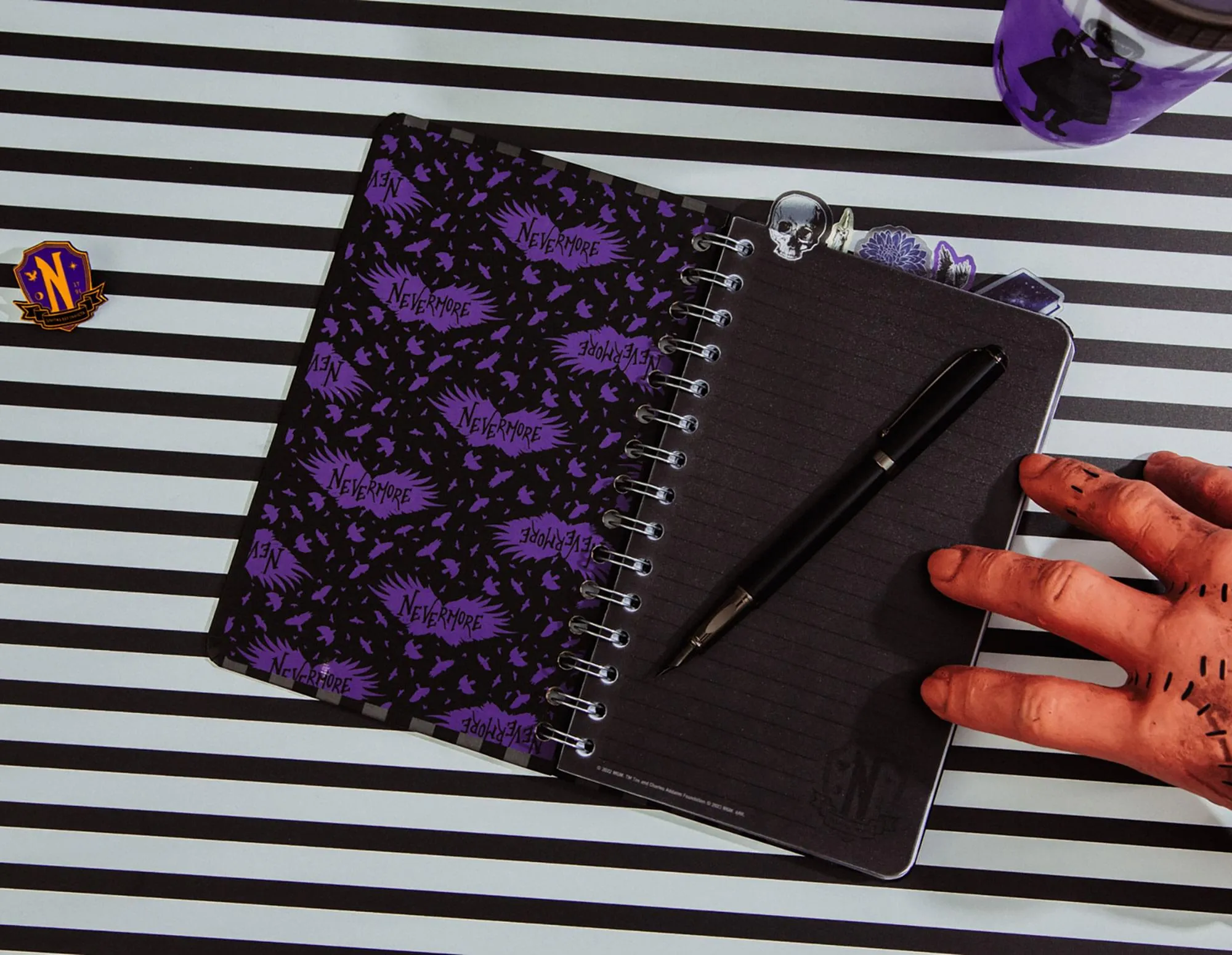 Addams Family Wednesday Nevermore Academy 5-Tab Spiral Notebook With 75 Sheets
