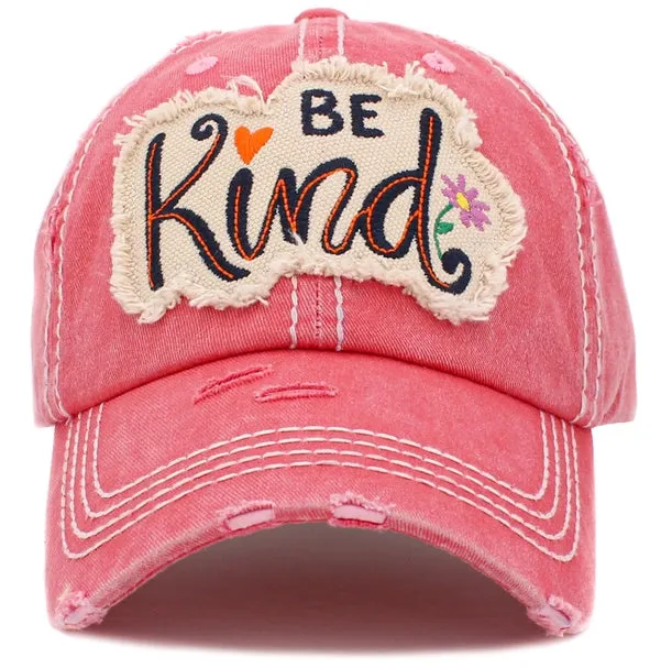 Be Kind Vintage Washed Ball Cap