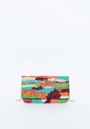 Beads clutch bag
