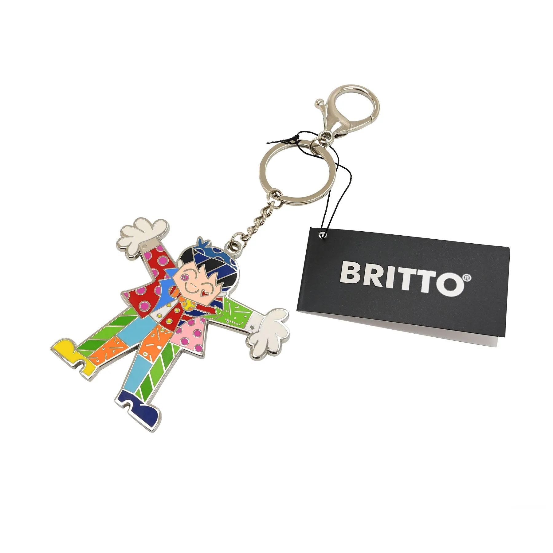 BRITTO® KEYCHAIN & BAG CHARM- THE HUG (BLACK HAIR)