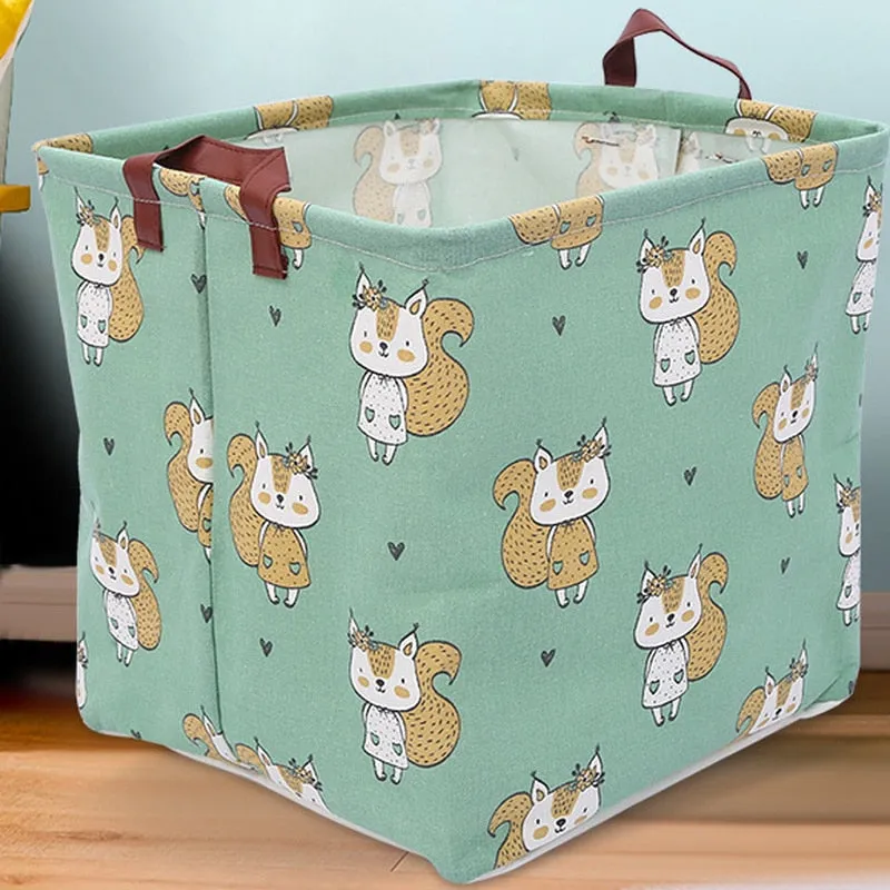 Cartoon Animal Print Cube Folding Storage Boxes