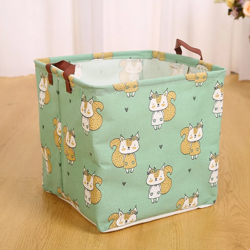 Cartoon Animal Print Cube Folding Storage Boxes