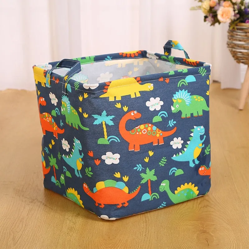 Cartoon Animal Print Cube Folding Storage Boxes