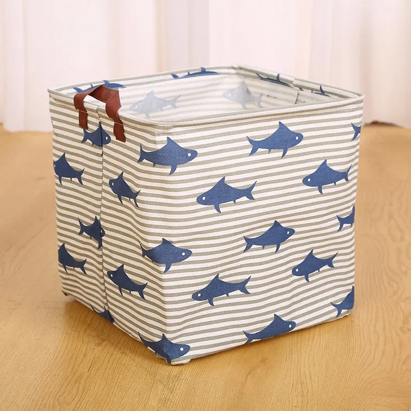 Cartoon Animal Print Cube Folding Storage Boxes