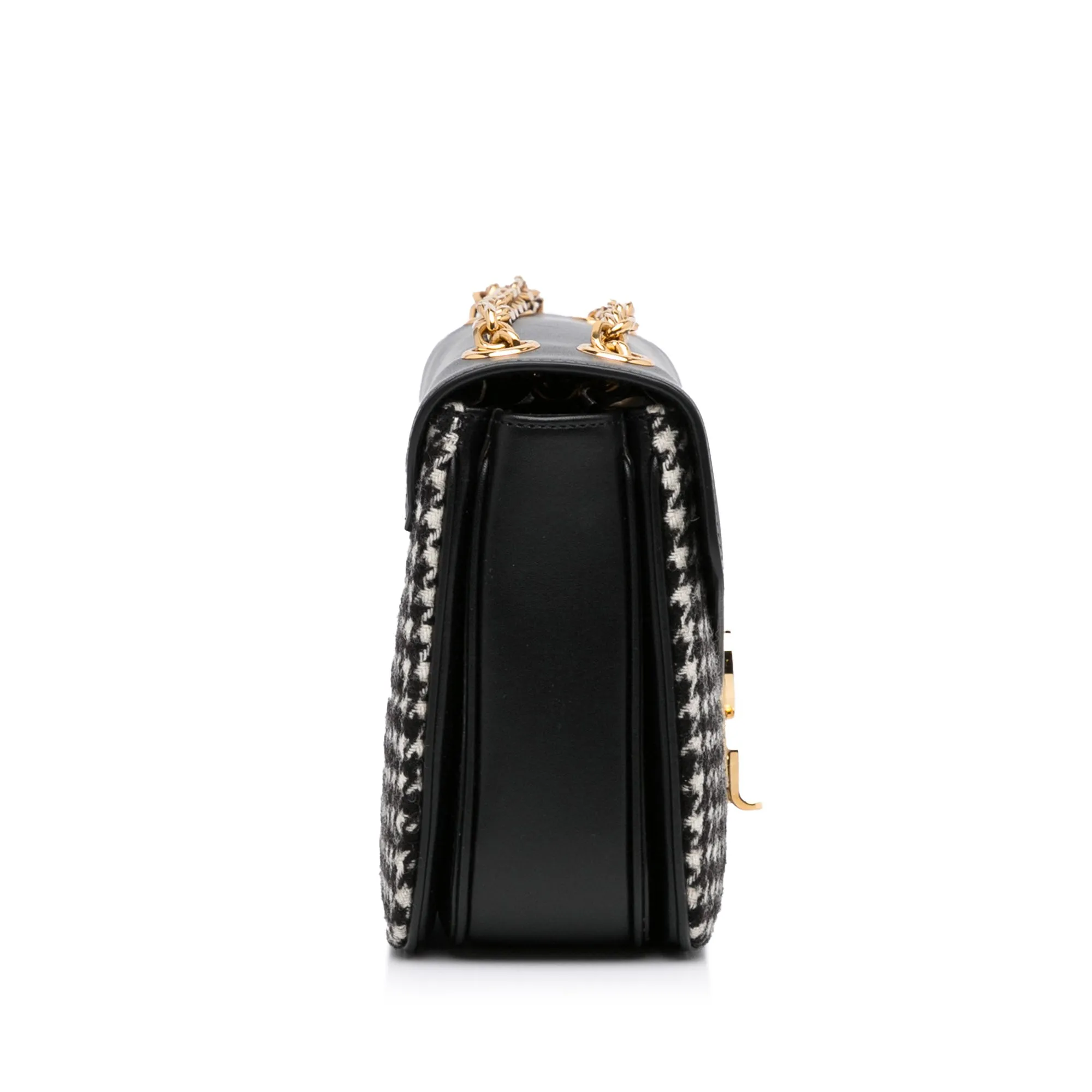 Celine C Shoulder Bag Medium Black Tweed
