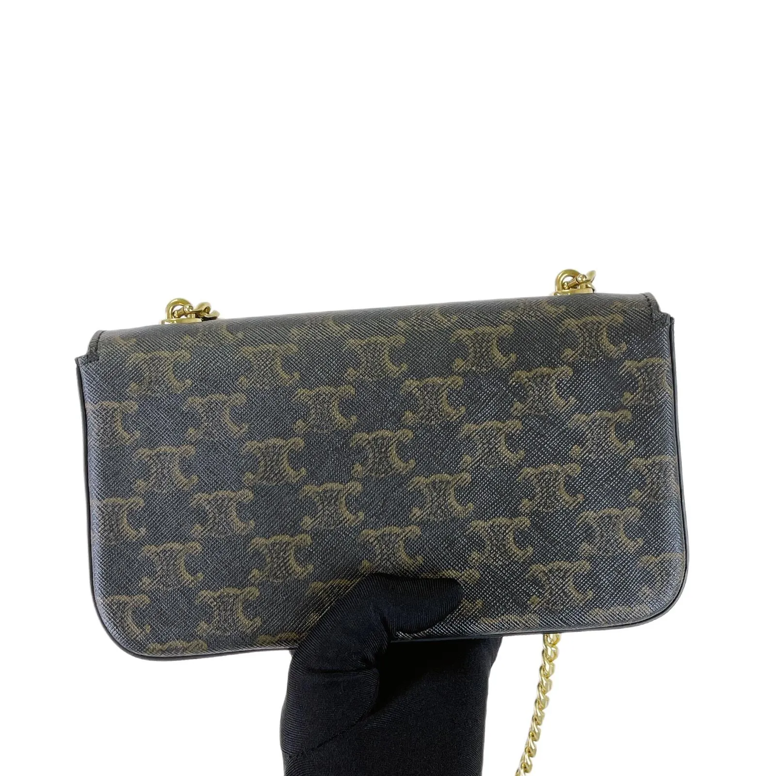 Celine Triomphe Shoulder Chain Bag