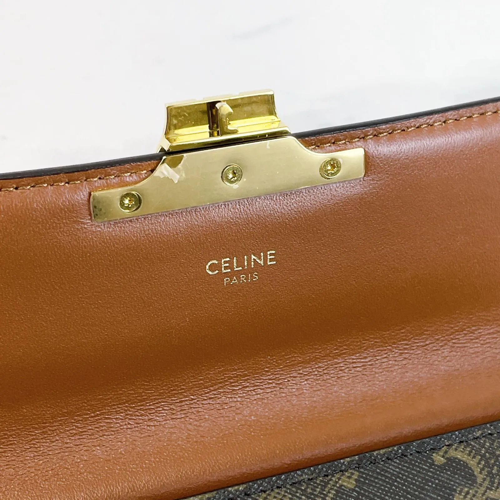 Celine Triomphe Shoulder Chain Bag
