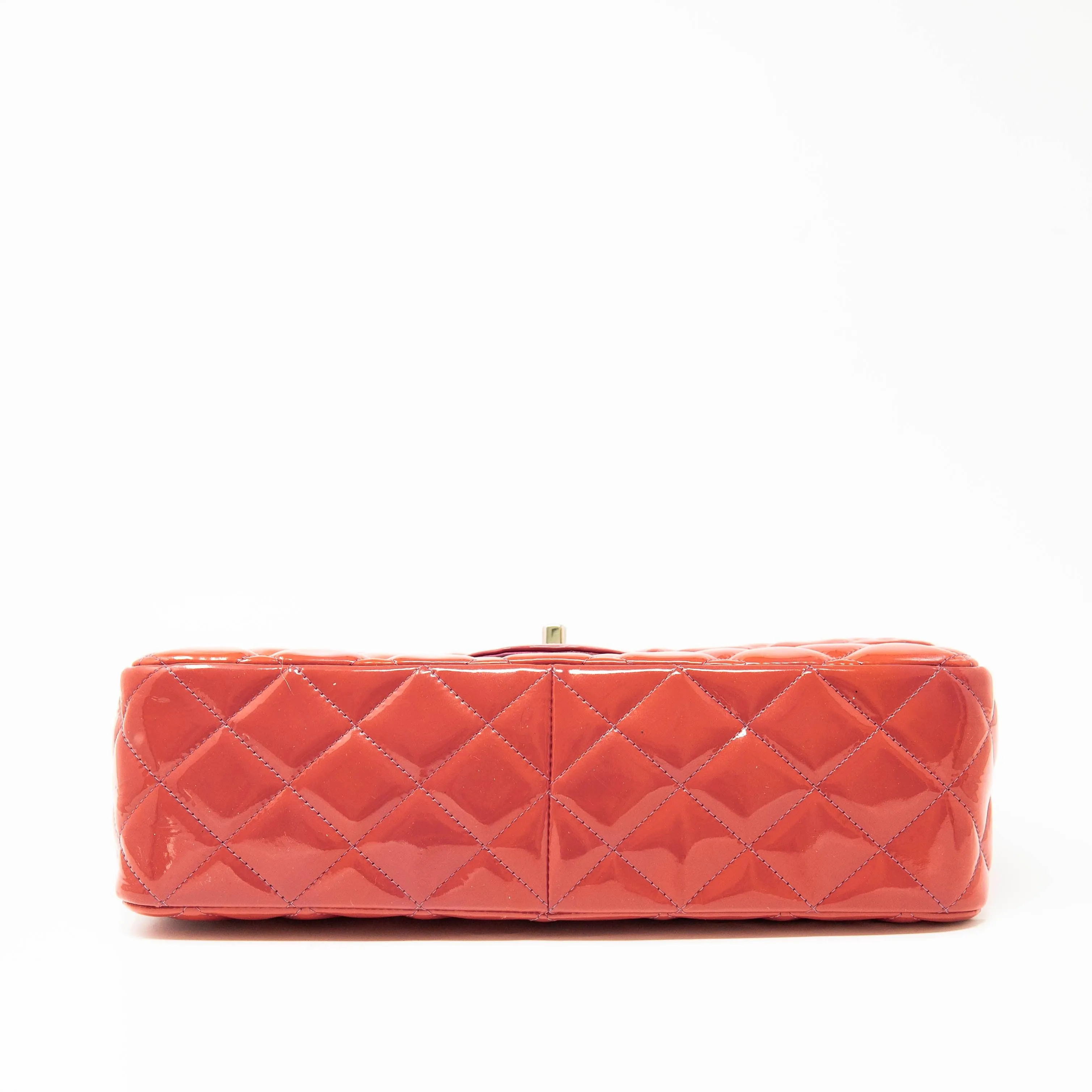 Chanel Pink Patent Classic Jumbo