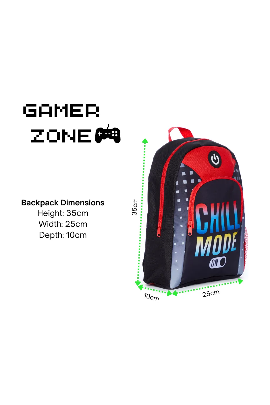 Chill Mode On Gaming School Bag, Kids Boys Gamer Backpack