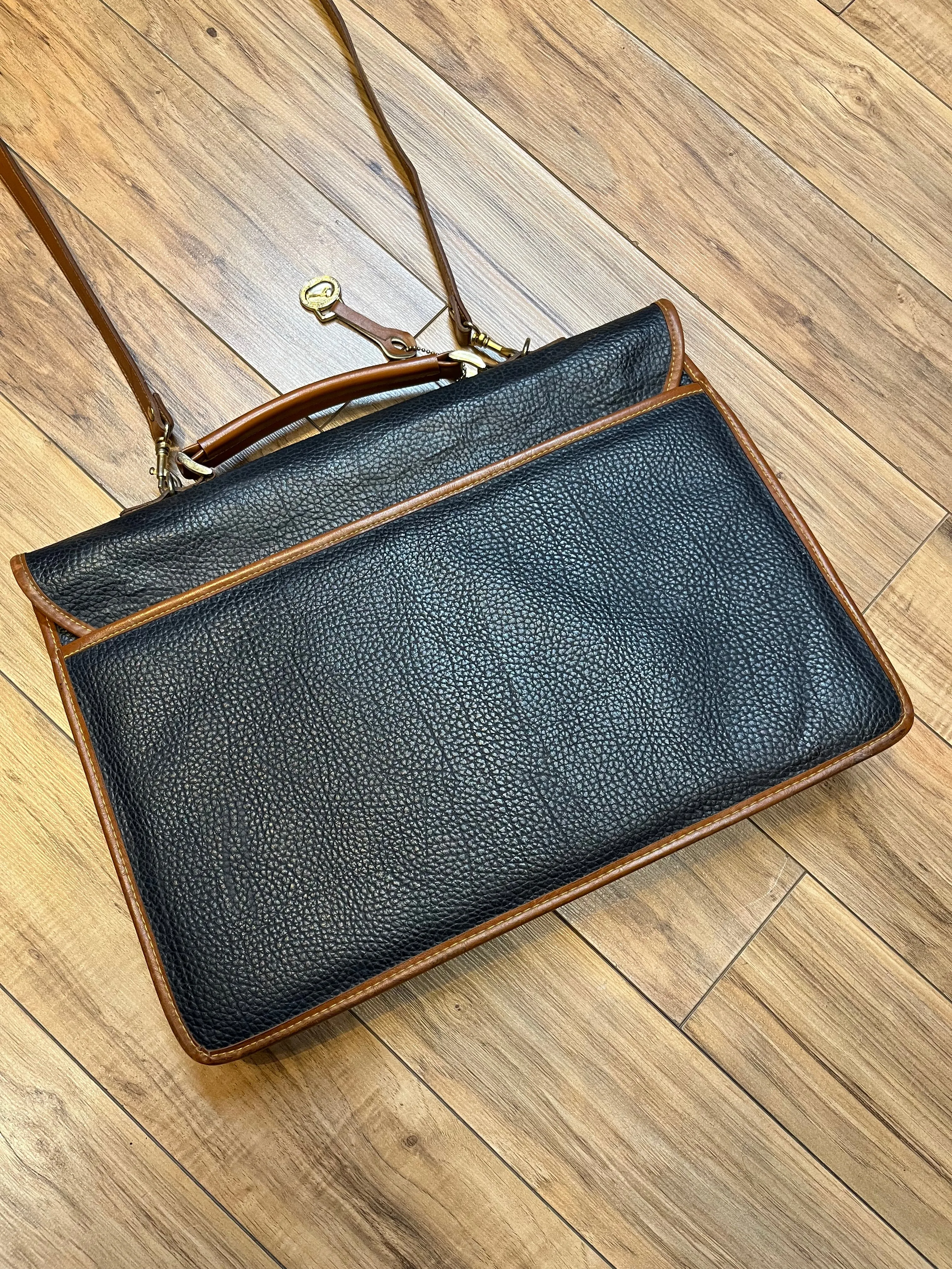 Dooney and Burke All Weather Navy Leather Briefcase