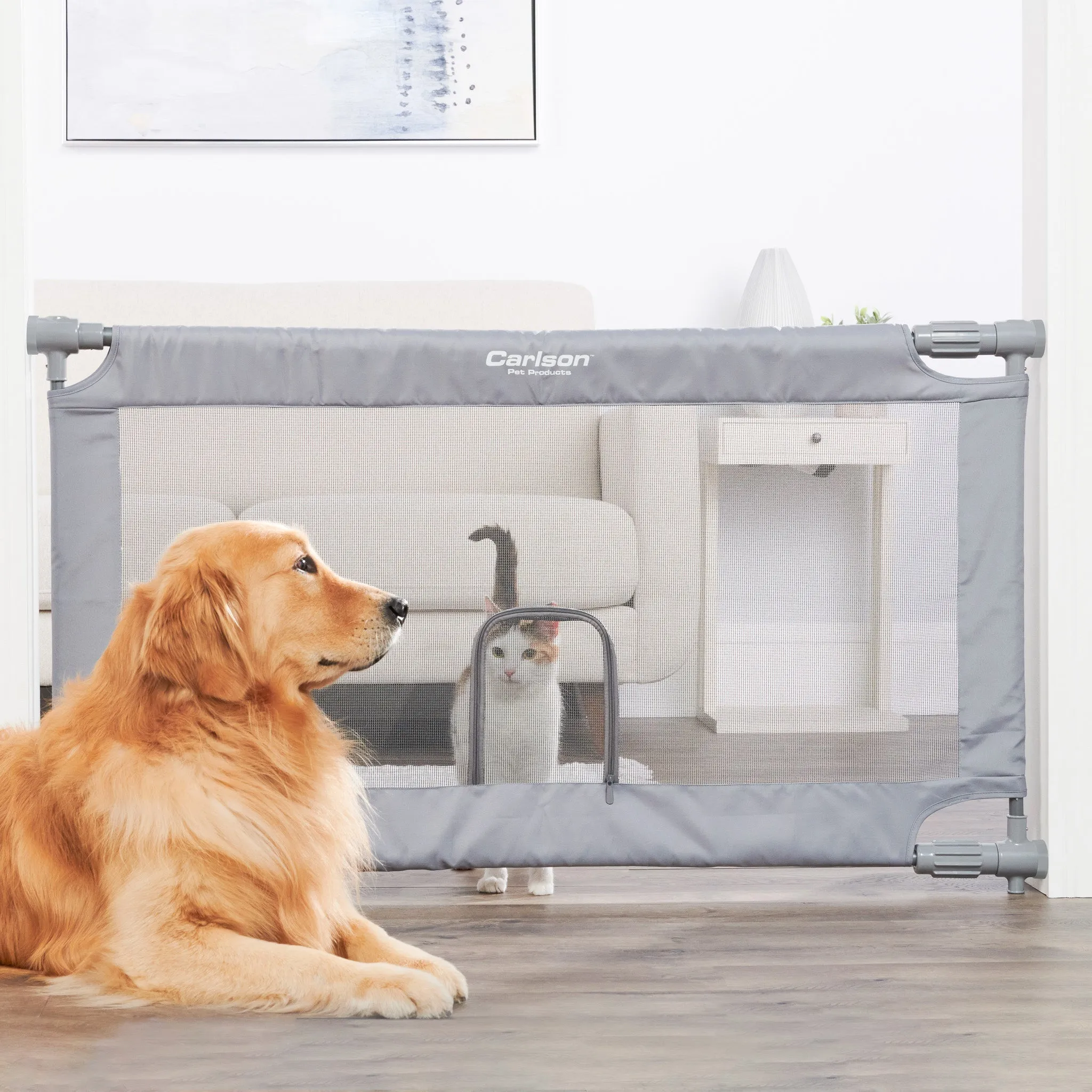 Expandable Mesh Pet Gate