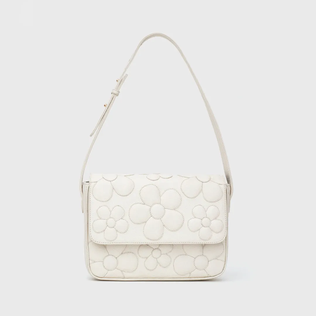 FANCY FLOWER FLAP BAG HUESO