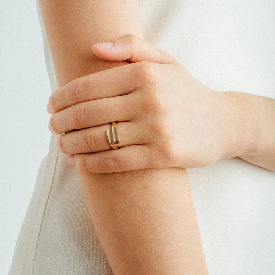 FJ0063 925 Sterling Silver Crossover Ring
