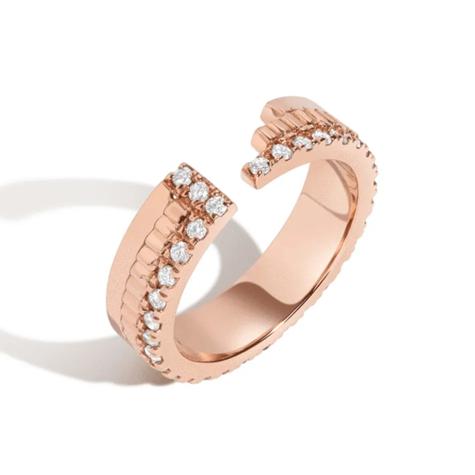 FJ0071 925 Sterling Silver Cubic Zirconia Band Ring