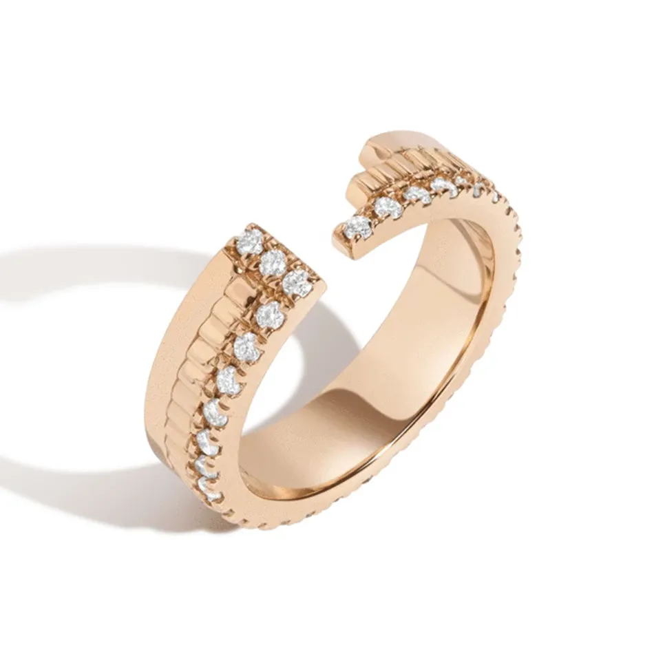 FJ0071 925 Sterling Silver Cubic Zirconia Band Ring