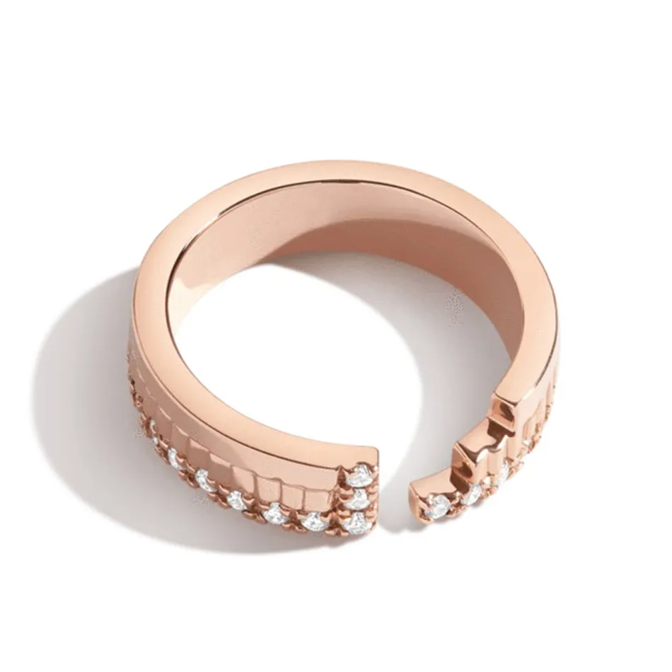 FJ0071 925 Sterling Silver Cubic Zirconia Band Ring