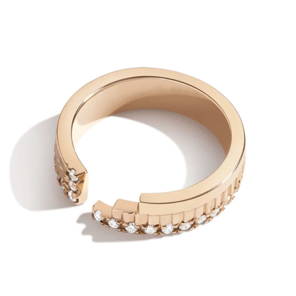 FJ0071 925 Sterling Silver Cubic Zirconia Band Ring