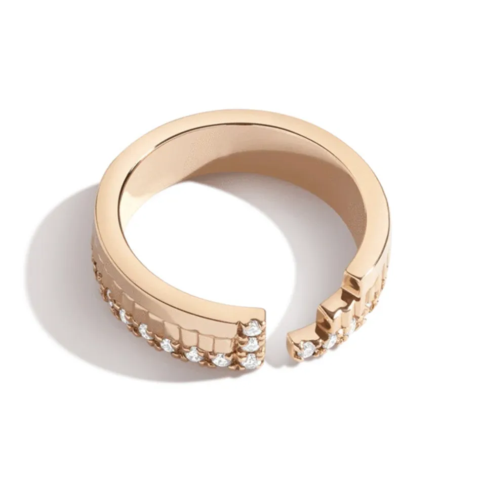 FJ0071 925 Sterling Silver Cubic Zirconia Band Ring