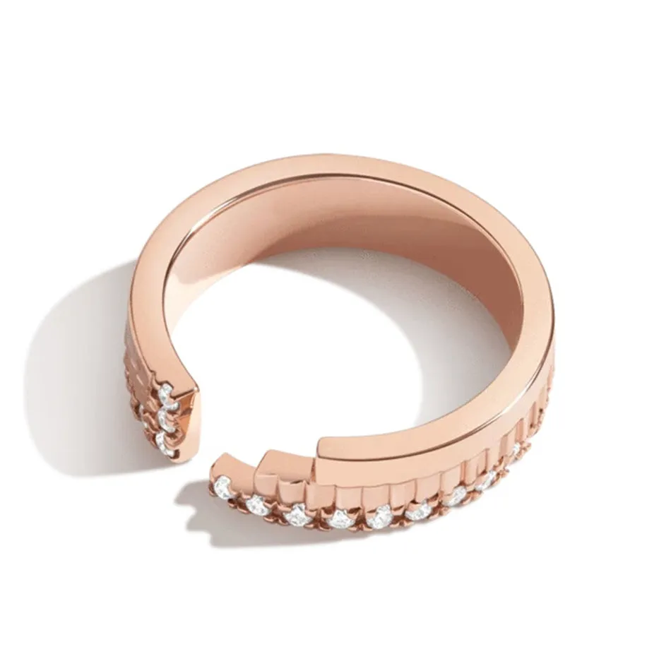 FJ0071 925 Sterling Silver Cubic Zirconia Band Ring