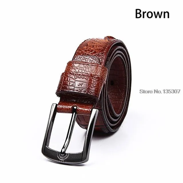 Genuine leather belt for men Wide Luxury Designe crocodile