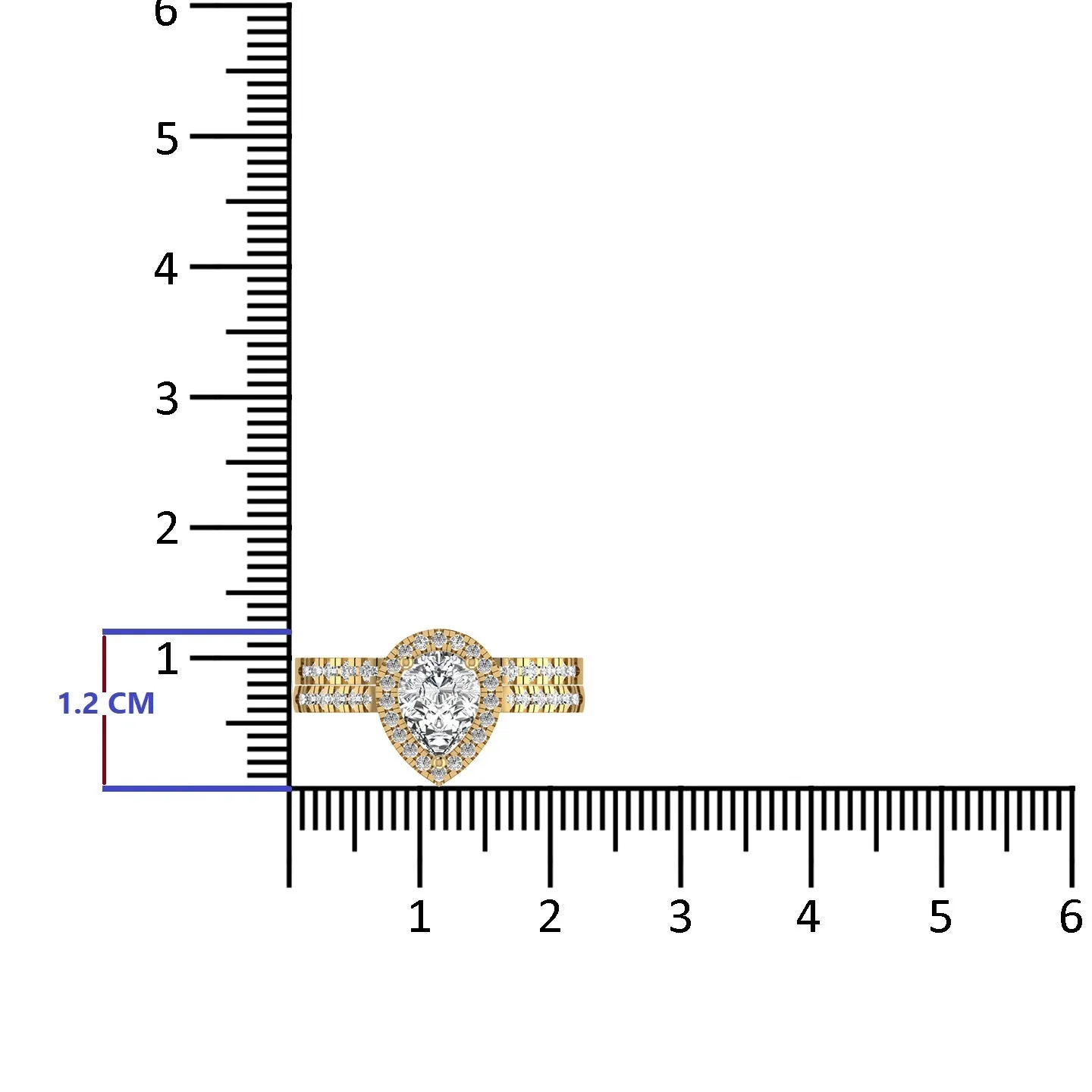 Glamorous Pear Shape Diamond Ring