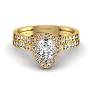 Glamorous Pear Shape Diamond Ring