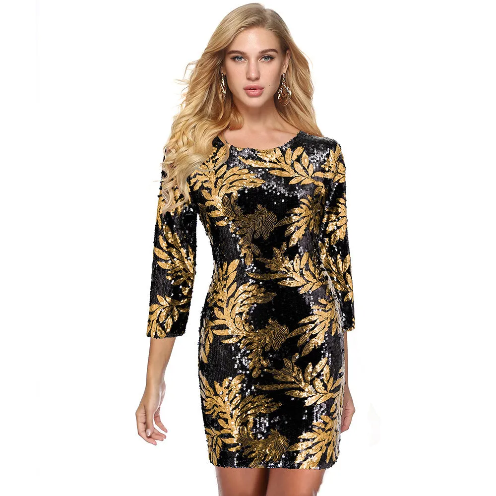 Glamorous Sequin Embellished Mini Dress