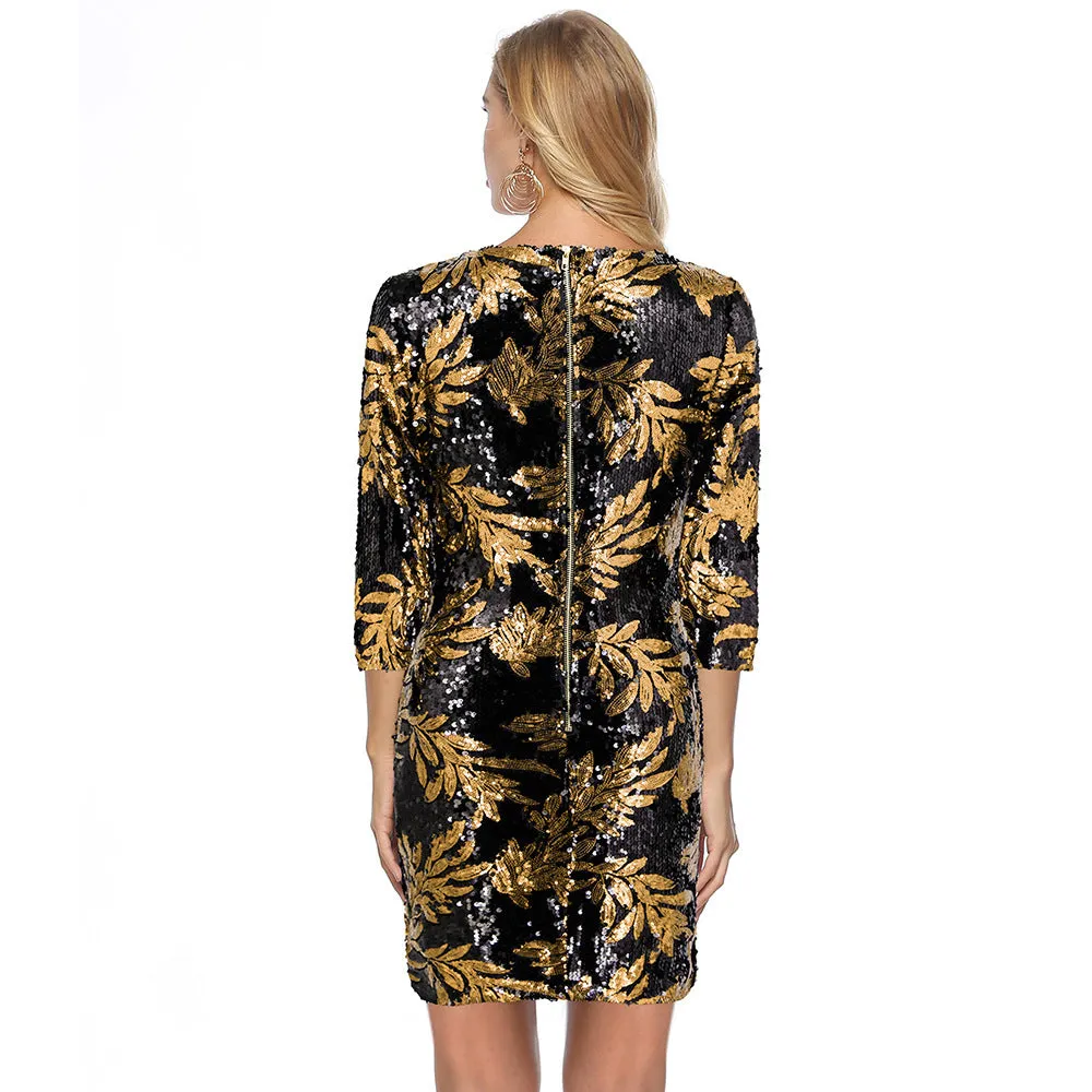 Glamorous Sequin Embellished Mini Dress