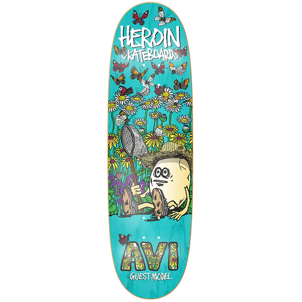 Heroin Skateboards Avi Guest Egg Skateboard Deck - 8.88 (Assorted Stains)
