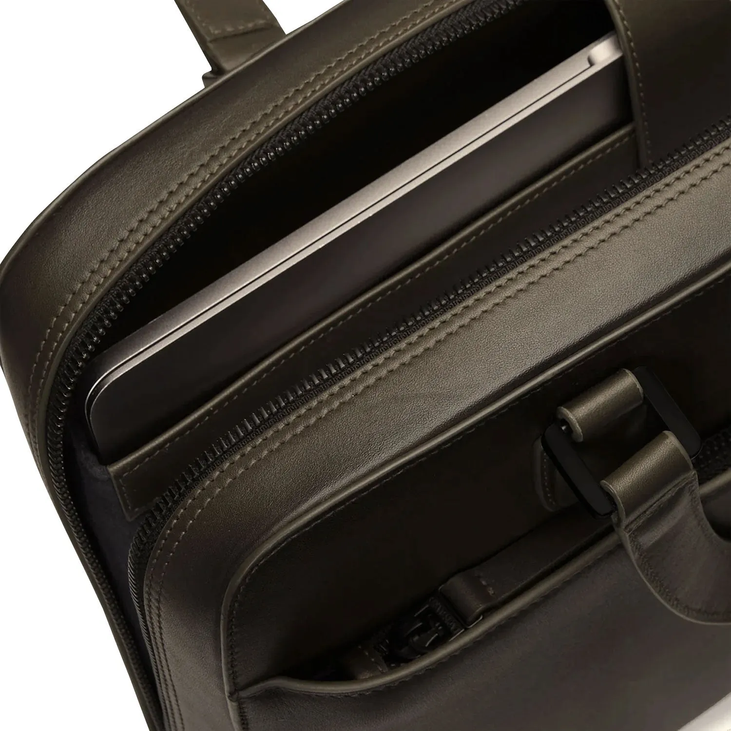 Lapis Bard Ducorium Spencer 14inch Slim Laptop Briefcase - Olive