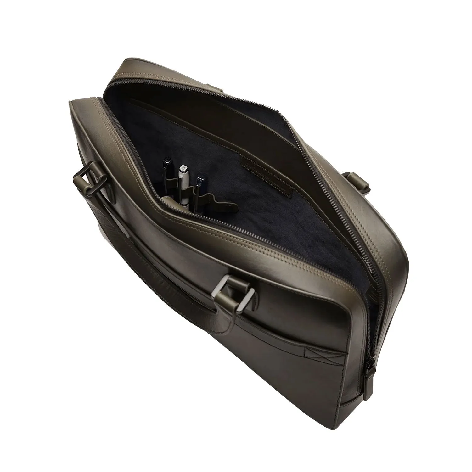 Lapis Bard Ducorium Spencer 14inch Slim Laptop Briefcase - Olive