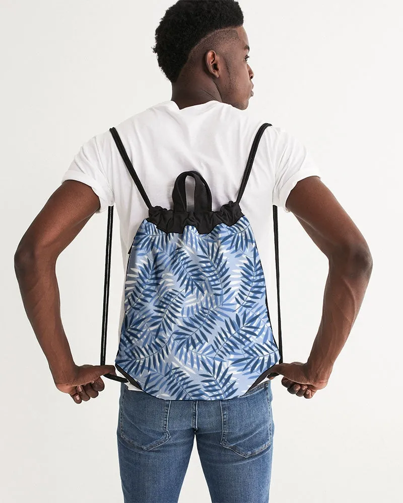 Layered Plams Canvas Drawstring Bag