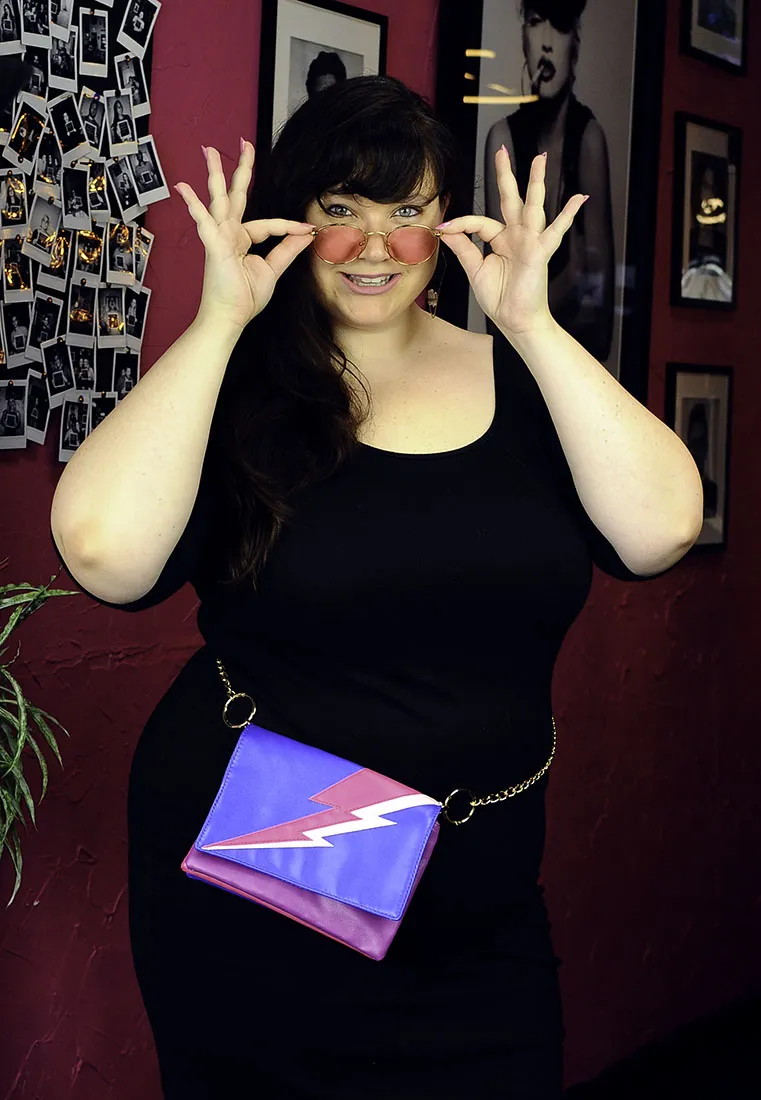 Lightning Bolt Romy Convertible Clutch in Power Ballad