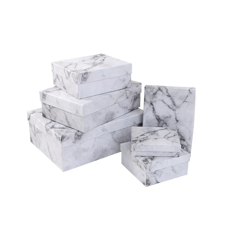 marble pattern square gift box customization
