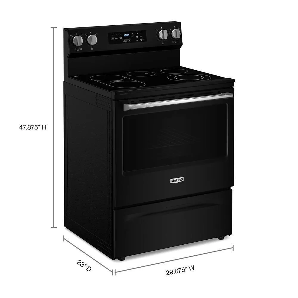 Maytag MFES6030RB 30-Inch Wide Electric Range With No Preheat Air Fry and Air Baking - 5.3 cu. ft.