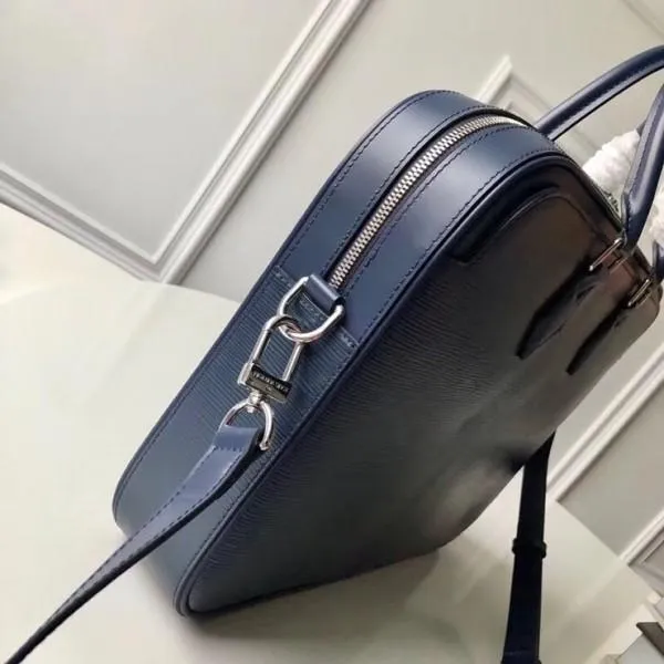 Men&#8217;s Dandy Briefcase Top Handle Bag In Epi Leather M54405 Blue 2019 Collection