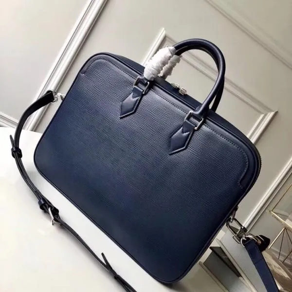 Men&#8217;s Dandy Briefcase Top Handle Bag In Epi Leather M54405 Blue 2019 Collection