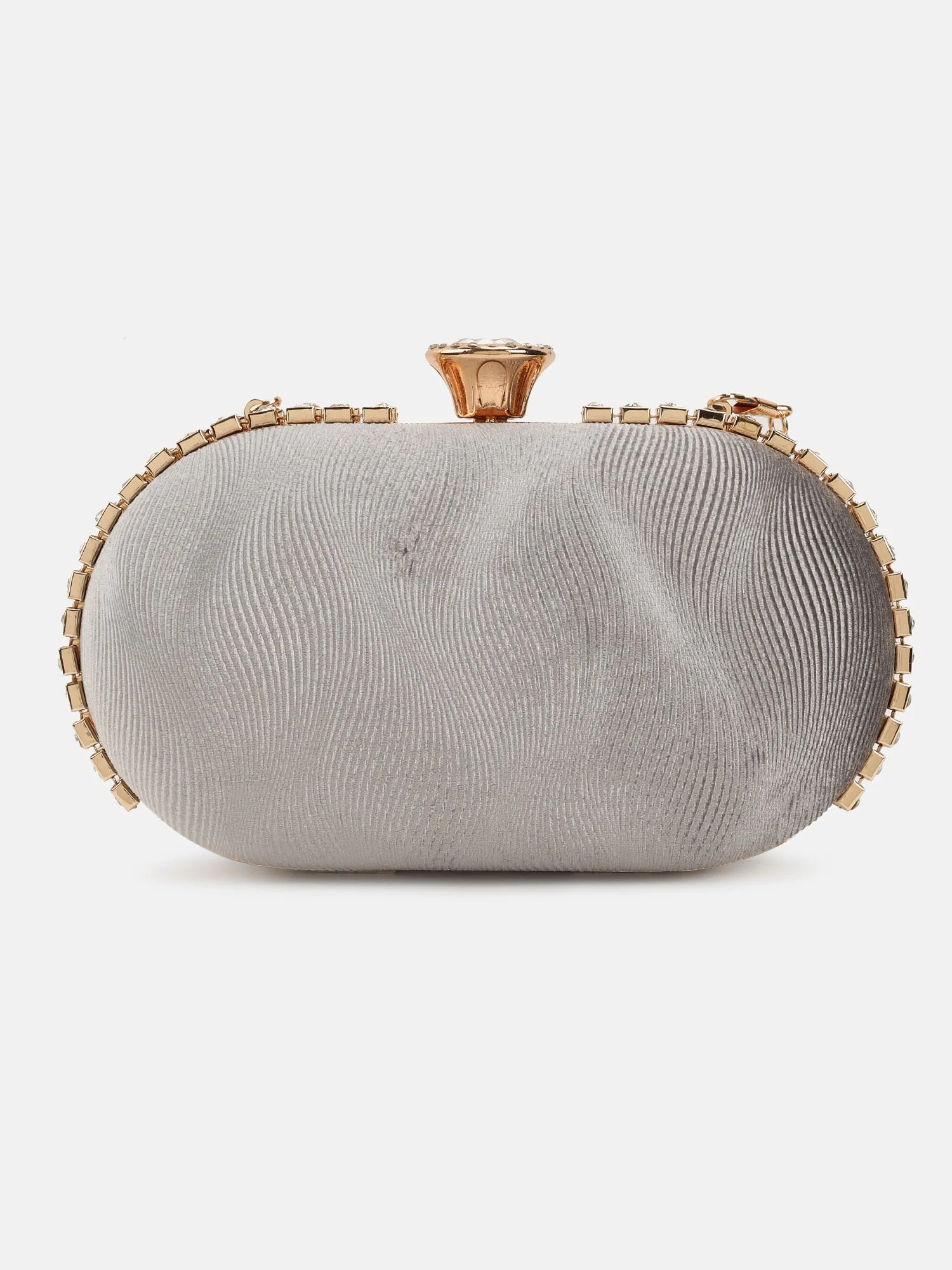 Party Clutch With Studded Metal Frame