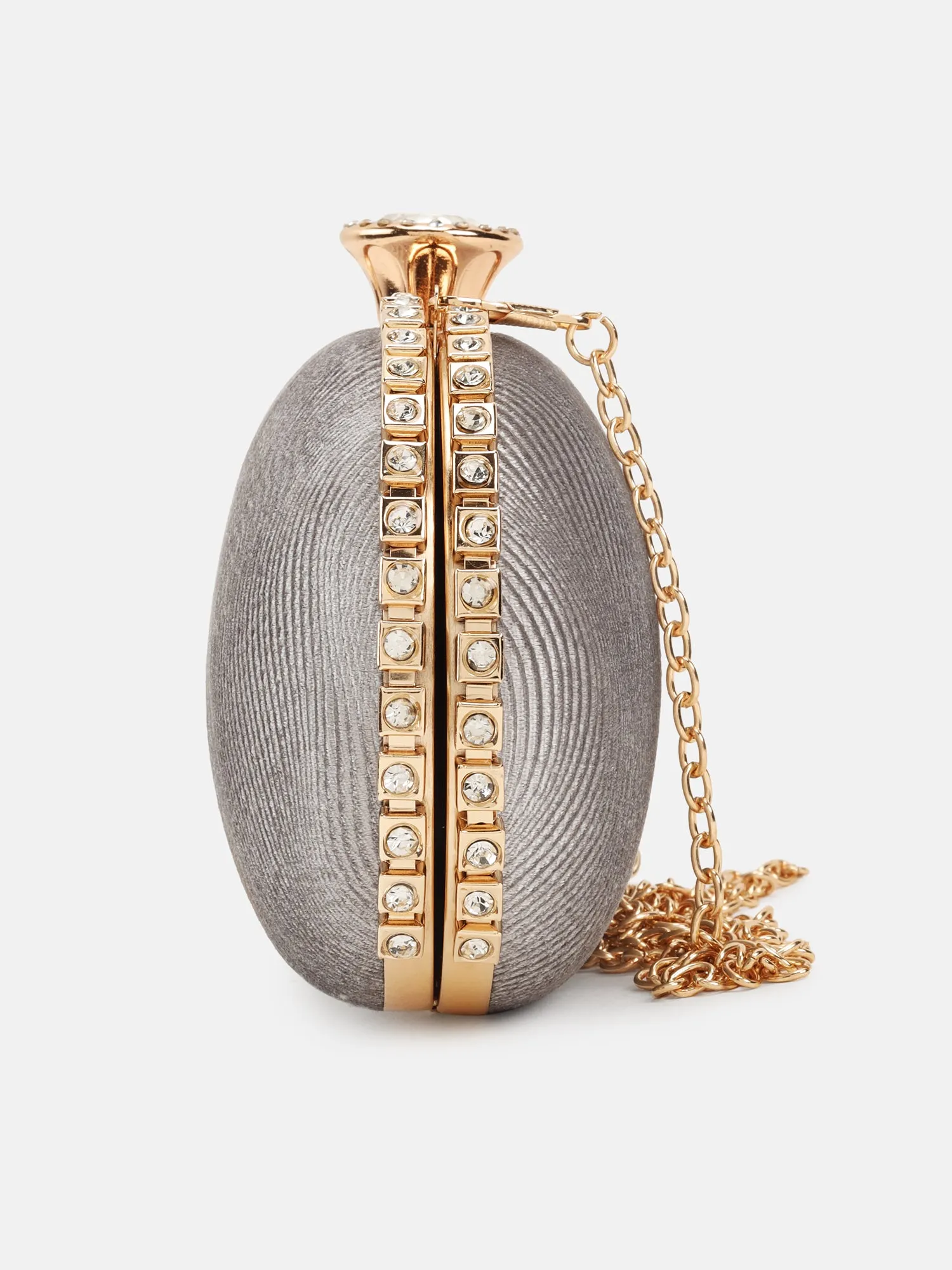 Party Clutch With Studded Metal Frame