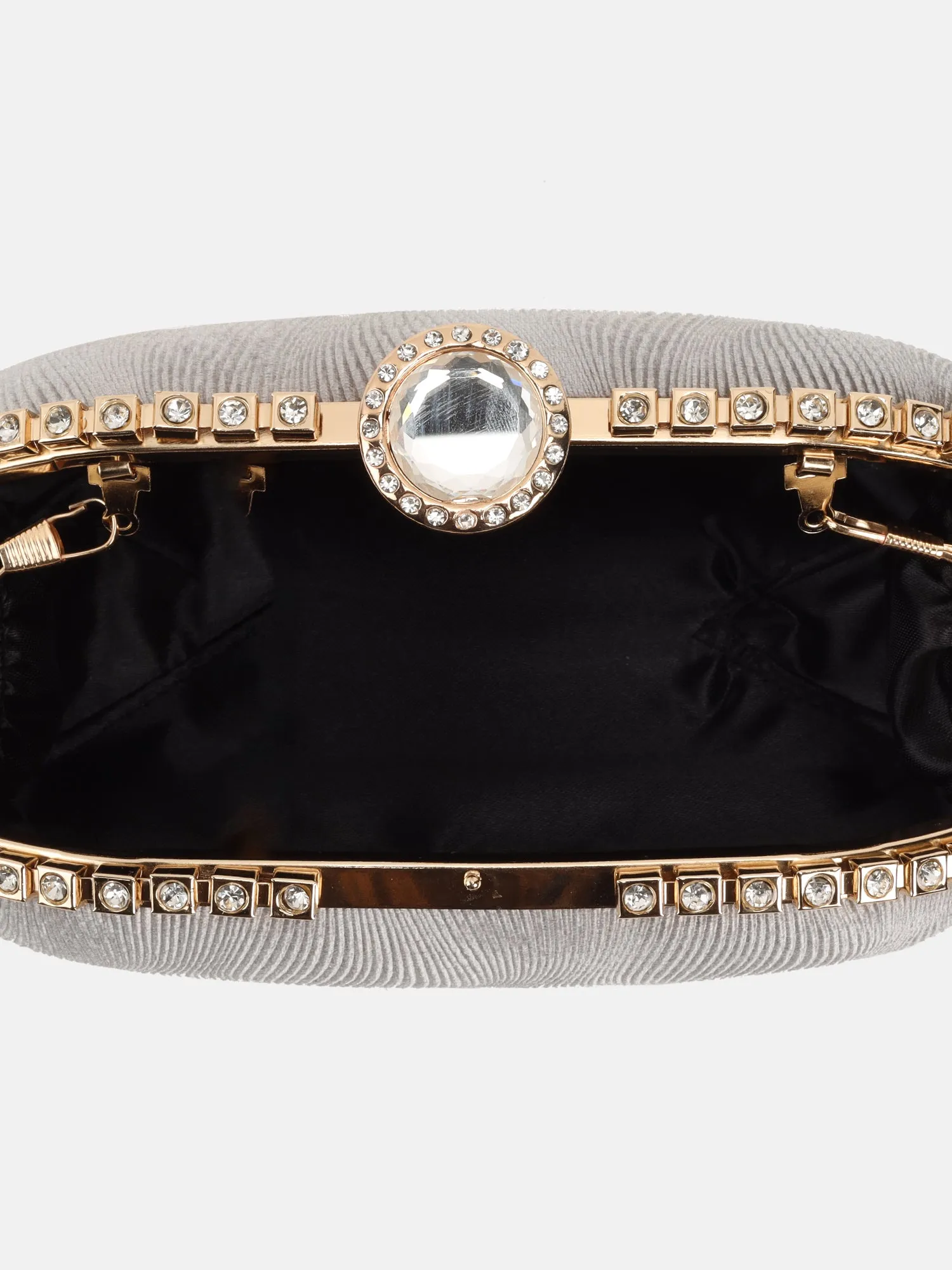 Party Clutch With Studded Metal Frame