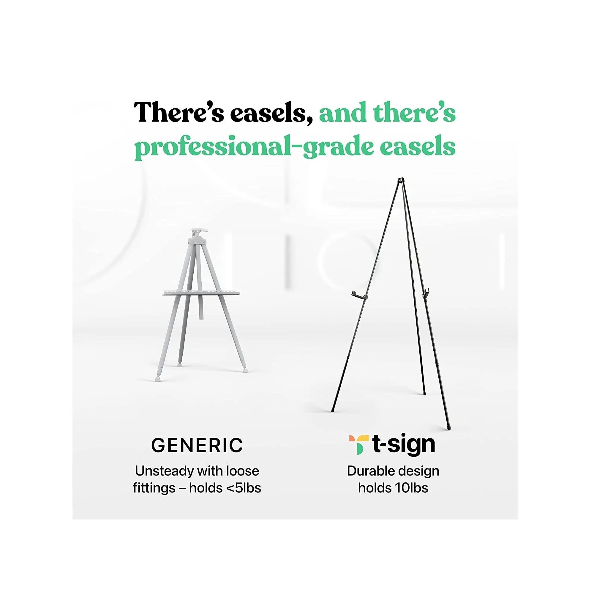 Portable Artist Easel Stand 63 Inches | Picture Stand Painting Easel with Bag | Table Top Art Drawing Easels