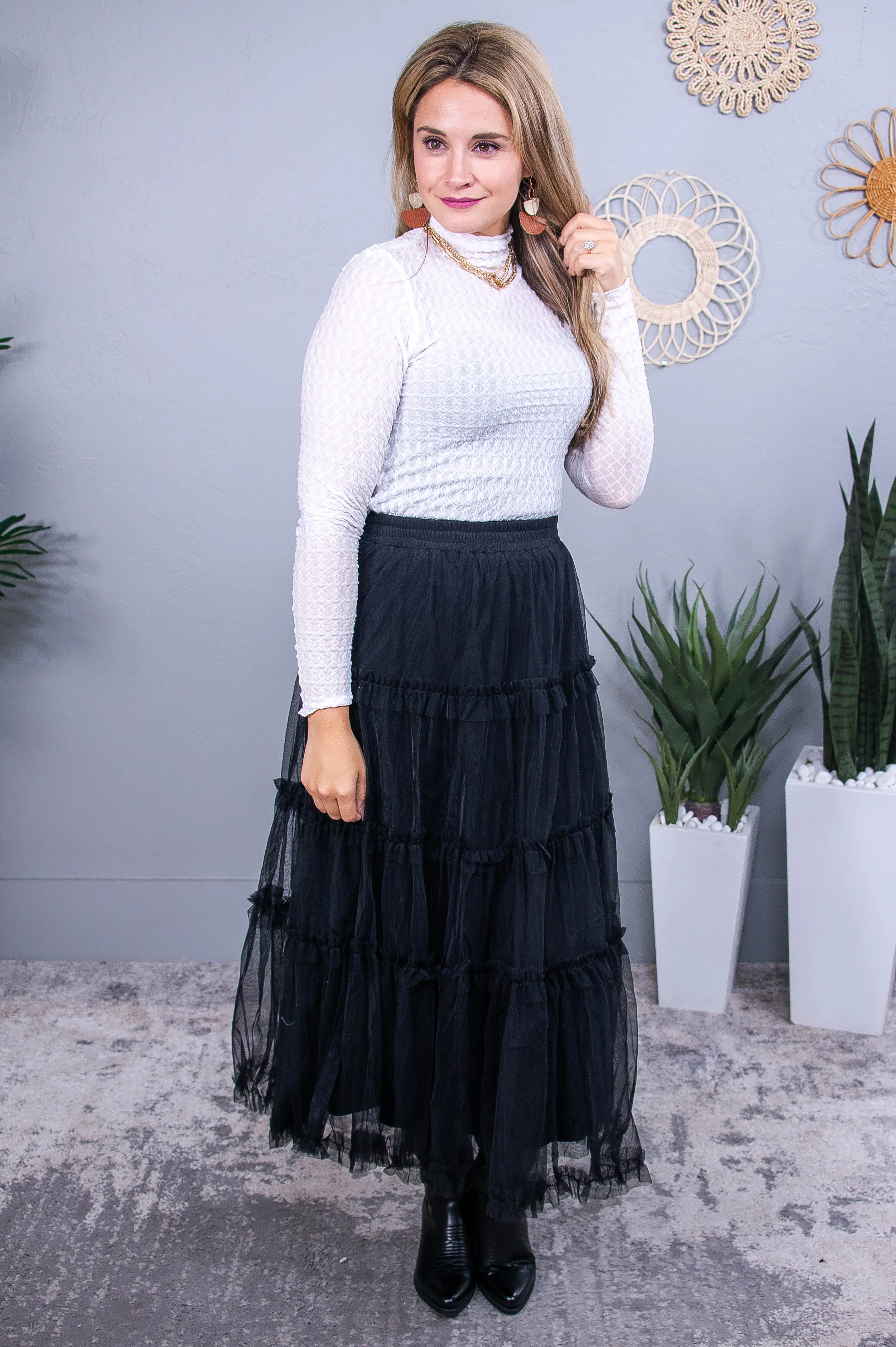She's Glamorous White Sheer Top - T10552WH