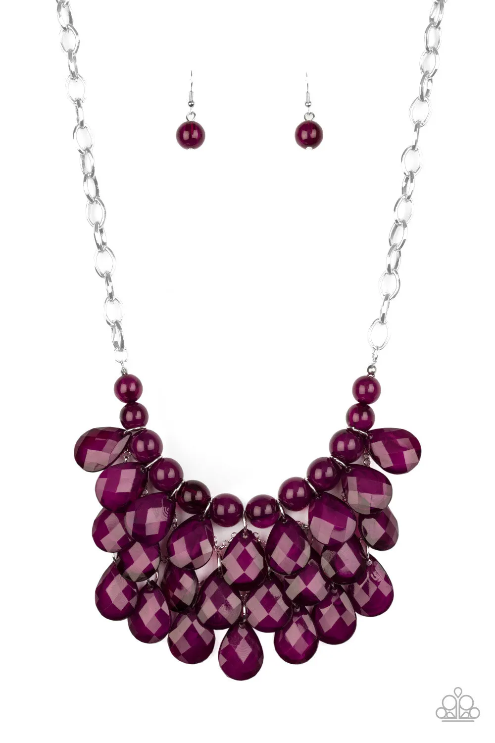 Sorry To Burst Your Bubble - Purple Necklace - Paparazzi Accessories