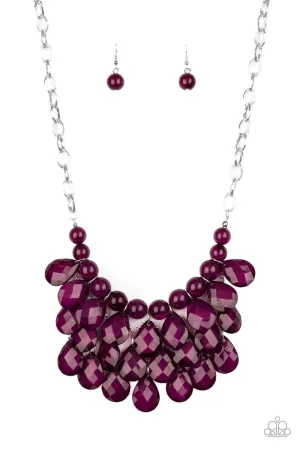 Sorry To Burst Your Bubble - Purple Necklace - Paparazzi Accessories