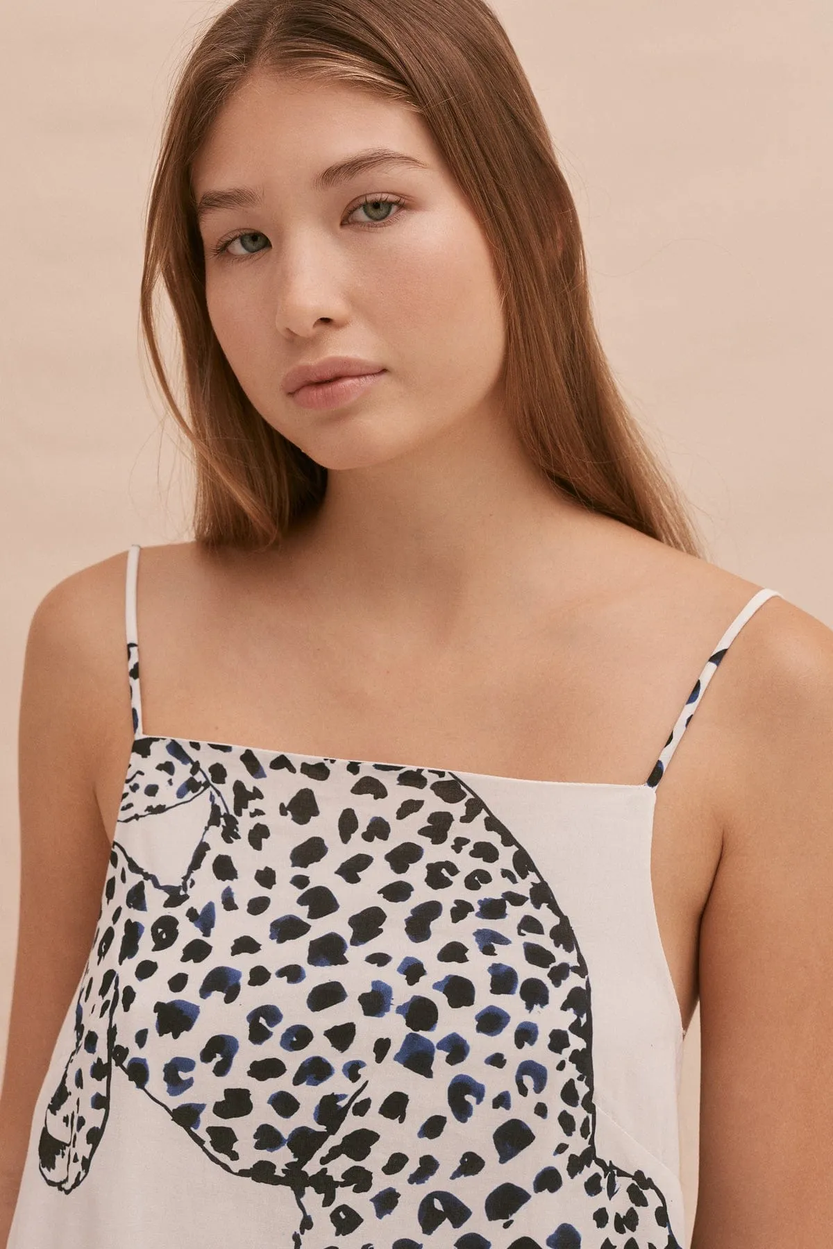 Square Nightie The Jag Print Cream