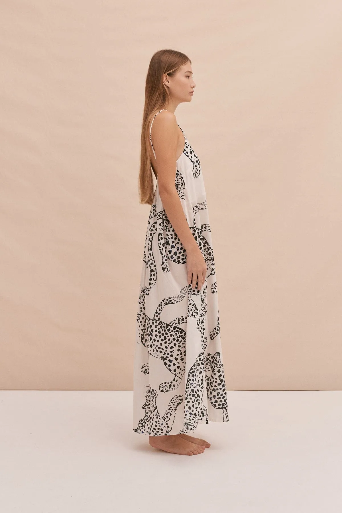 Square Nightie The Jag Print Cream