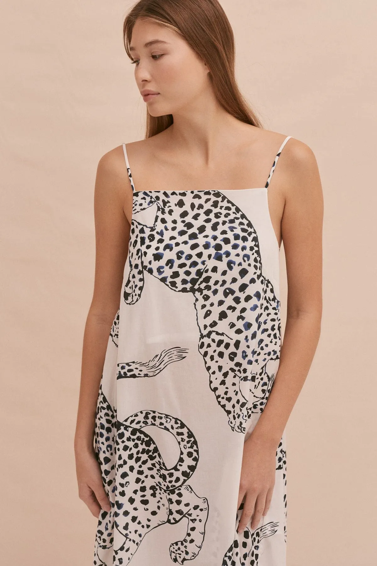 Square Nightie The Jag Print Cream